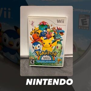 EUC Nintendo Wii PokéPark Pikachu’s Adventure Video Game